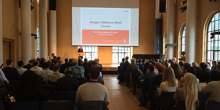 Photo from the presentation in Bergen, Norway