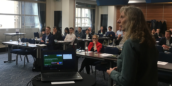 Charlotte Bay Hasager presenting at the conference